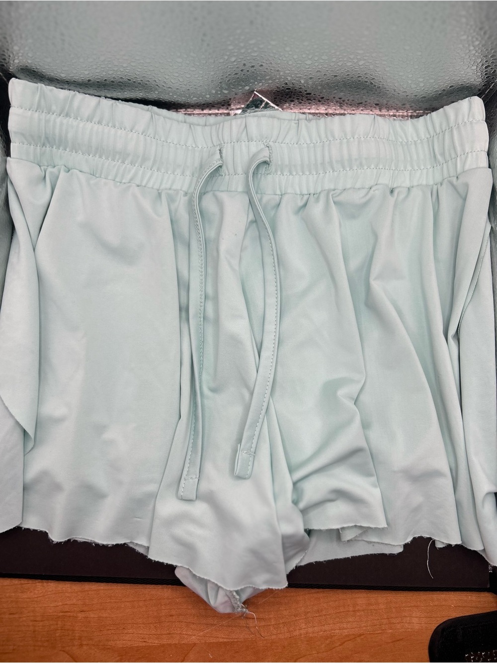 Girls Light Mint Elastic Waist Skort with Drawstring